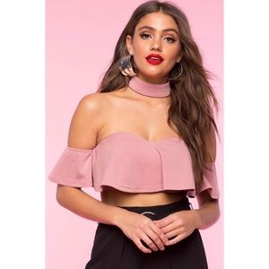 AGACI Shelby Choker Crop Top - Brand New With Tags